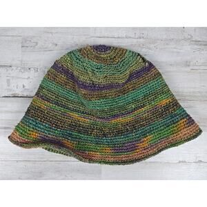 FLYING HIGH FOOT PATH TRADING CO. 100% Hemp Multicolor Bucket Hat Nepal One Size